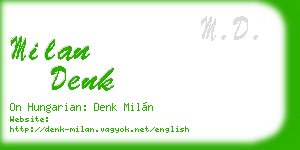 milan denk business card